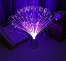 LED Multi Colour Changing Light Fibre Optic Fountain Night Lamp Decor NEW Decorative Lamp price