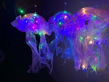 1x LED Jellyfish Hanging Lights Iridescent Ocean Party Decor Ceiling Light Decorative Lamp price
