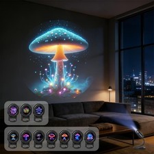 LED USB Mushroom Projection Light Dreamy Leaf Starry Sky Projector Lamp Decor Decorative Lamp price