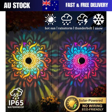 Solar Mandala Wall Light Outdoor Garden Fence Projector Lamp Patio Ambient Decor Garden Fence price