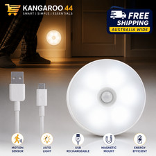 Motion Sensor LED Night Light USB Rechargeable Wall Mount Body Induction Lamp AU Night Light price