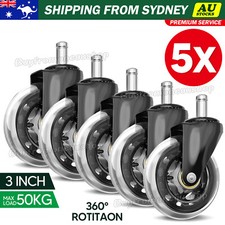 VOVOWOO 5X Rollerblade Office Desk Chair Wheels Replacement Rolling Caster Grip Office Chair price