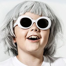 Kids Clout Goggles Sunglasses Rapper Kurt Cobain Oval Shades Grunge Glasses Kids' Sunglasses price