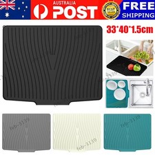 Large Size Silicone Dish Draining Mat Kitchen Washing Drainer Tray Drying Pad AU Tray Mat price