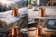 Handcrafted Copper Turkish Coffee Pot Set Stove Top Cezve Milk Butter Chocolate Cezve Sets price