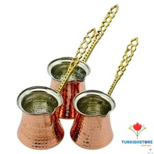Handmade Copper Turkish Coffee Pot Cezve Set | Traditional and Authentic Cezve Sets price