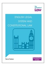 Foundations of Law - English Legal System and Constitutional Law Constitutional Law price