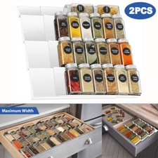 Seasoning and Spice Rack, 4 Tier Expandable Drawer Spice Kitchen Organizer 2 set Spice Sets & Racks price