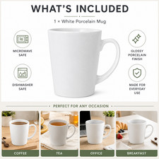 White Porcelain Mug 260ml Dishwasher Microwave Safe Coffee Tea Cup Mug price