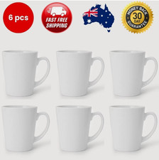6PCS White Porcelain Coffee Tea Mugs 260ml – Microwave & Dishwasher Safe Mug price