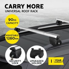 Universal Car Roof Racks Pod Aluminium Cross Bars 126cm Silver Upgraded Holder Roof Rails price