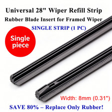 28" x 0.31'' Car Wiper Rubber Refill Strip 1 Piece Universal Framed Blade Insert Universal Wipers price