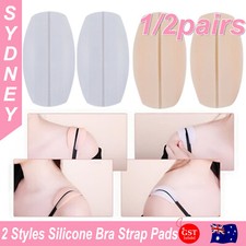 2/4x Silicone Under Bra Strap Pads Cushions Holder Non-slip Shoulder Pain Relief Bra price