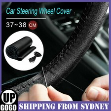 PU Leather DIY Car Steering Wheel Cover Breathable Anti-slip Universal 38cm AU Steering Wheel Cover price