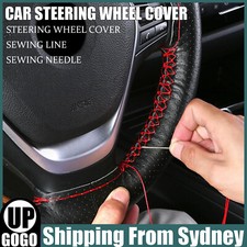 Leather DIY Car Steering Wheel Cover Breathable Anti-slip Universal 38cm AUS Steering Wheel Cover price
