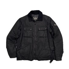Barbour Accelerator Baffins Wax Waterproof Black Quilted Motorcycle Zip Jacket L Motorcycle Jackets price