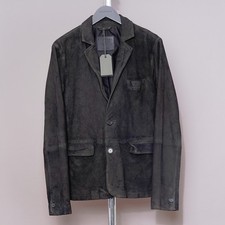 ALL SAINTS Leather Blazer Jacket Mens SMALL Black Suede Celebrity Grail HOKU Motorcycle Jackets price