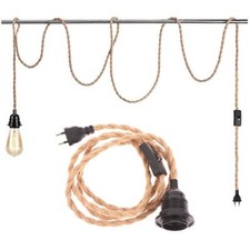 Fixture Hemp Rope Line Pendant Lamp Ceiling Light Lamp Adapter Lamp Bases Pendant Light price