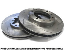 PAIR OF SLOTTED DIMPLED Rear 328mm BRAKE ROTORS D2108S x2 for FORD TERRITORY Brakes price
