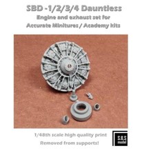 1/48 SBD-1/2/3/4 Dauntless Engine & Exhaust set for Academy/Accurate Miniatures SBS price