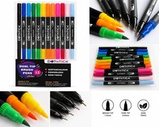 12Colouring Pens Dual Tip Fine Point Felt Tip Pens for Kids Adults Sketching Art Felt-tip Pen price