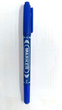 10pcs Blue Fineliners Felt Tip Pens Dual Nibs Double Ended Permanent Marker Felt-tip Pen price