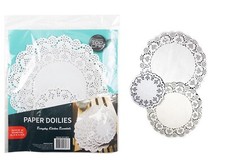 Paper doilies bulk lot 60 round white lace 3 different sizes doyleys NEW Disposable Tableware price