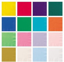 20pk Small Paper Napkins Serviettes Party Tableware Plain Solid Colour Catering Disposable Tableware price