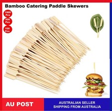 Bamboo Wooden Catering Paddle Skewers Disposable Finger Food Cocktail BBQ Disposable Tableware price