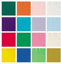 20pk Lunch Paper Napkins Serviettes Party Tableware Plain Solid Colour Catering Disposable Tableware price
