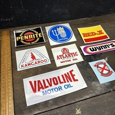 Assorted Petrol Oil Additive Decals Lot Of 8 Penrite Kangaroo Neptune Redex etc Petrol Additive price