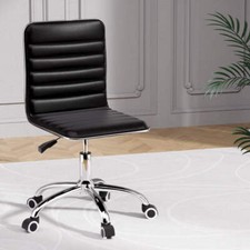 Artiss Office Chair Conference Chairs PU Leather Low Back Black Conference Chair price