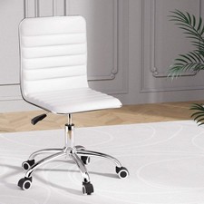Artiss Office Chair Conference Chairs PU Leather Low Back White Conference Chair price