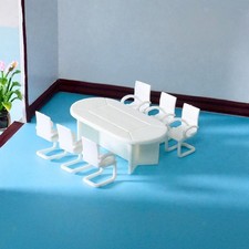 1/50 Scale Dollhouse Conference Table Chair Set Mini for Conference Chair price