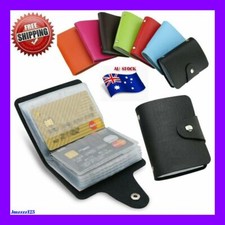 Men's Slim ID Credit Card Holder Pocket Case Purse Wallet For Cards PU Leather Men's Card Holder price