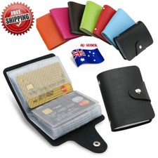 Men's Slim ID Credit Card Holder Pocket Case Purse Wallet For Cards PU Leather Men's Card Holder price