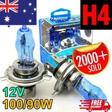 2X H4 HEADLIGHT GLOBES CAR LIGHT BULBS 100/90W 6000K 12V XENON SUPER WHITE Headlight Bulb price