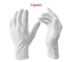 12Pairs Handling Work Hands Protector Soft Costume Jewellery Cotton White Gloves Work Gloves price