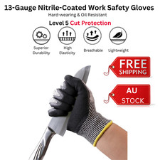 Work Gloves Level 5 Cut resistance Nitrile Hard-wearing Oil-Proof Safety Gloves Work Gloves price