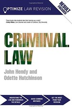 Optimize Criminal Law By John Hendy, Odette Hutchinson Criminal Law price