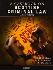 Casebook on Scottish Criminal Law, Christopher H.W. Gane,Charles N. Stoddart,Jam Criminal Law price
