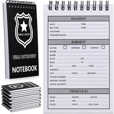 12 Packs Public Safety Police Field Interview Notebook Report Notepad for Law... Pocket Laws price