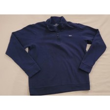 Vineyard Vines Kids L Navy Blue 1/4 Zip Cotton Saltwater Pullover Boys' Sweatshirt price