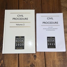 Civil Procedure White Book 2025 vol 2 only with second cumulative Supp Autumn 25 Civil Service Law price