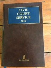 CIVIL COURT SERVICE 2012 JORDANS LAW Book Ex Civil Service Law price