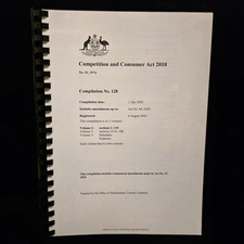 Competition and Consumer Act 2010 Vol 1 Compilation No. 128 (Spiral Bound 2020) Competition Law price