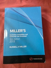 Miller's Australian Competition and Consumer Law Annotated 35th Edition 2013 Competition Law price