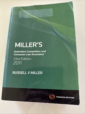 Miller's Australian Competition and Consumer Law Annotated 33rd Edition 2011 Competition Law price