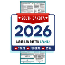 South Dakota State and Federal Labor Law Poster 2026 SPANISH Labor Law price