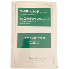 1991 Supplement Commercial Paper and Law Farnsworth Honnold Casebook Series Commercial Law price